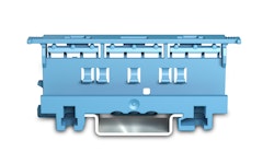 RAIL TERMINAL ACCESSORY MOUNTING CARRIER DIN-35, BLUE