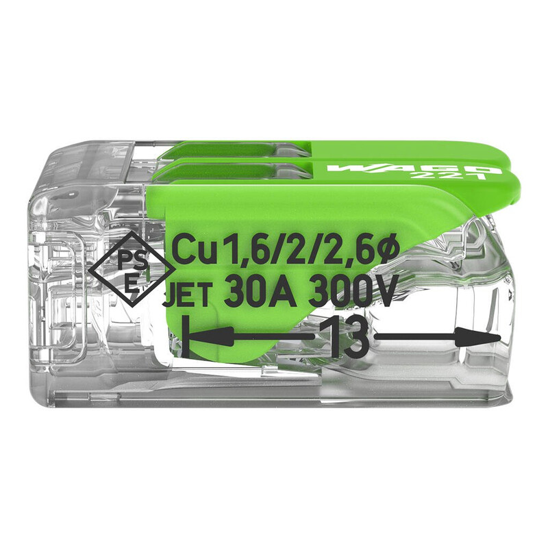 wago Toppkontakt 221-sarja 2-polig,0.5-6.0mm2, in 41a