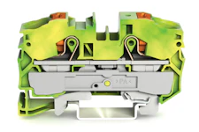 GROUND TERMINAL BLOCK,2-COND PUSH-BUTTON 16, GREEN-YELLOW
