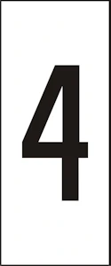 hammarprodukter Märksystem h10 vit siffra 4