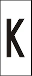 MÄRKSYSTEM H10 VIT BOKSTAV K