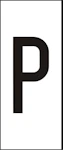MÄRKSYSTEM H10 VIT BOKSTAV P