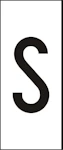 MÄRKSYSTEM H10 VIT BOKSTAV S