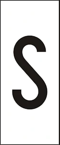 hammarprodukter Märksystem h10 vit bokstav s
