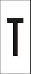 MÄRKSYSTEM H10 VIT BOKSTAV T