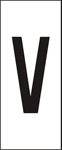 hammarprodukter Märksystem h10 vit bokstav v