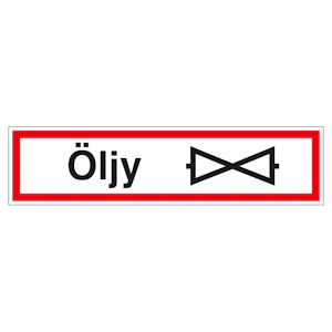 turvakauppa Merkintäkilpi öljy + sulkumerkki 400x100 mu