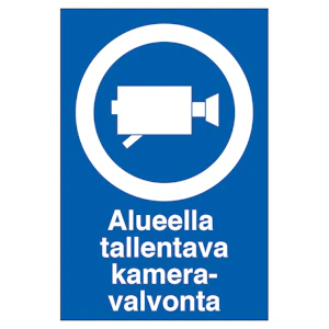 turvakauppa Merkintäkilpi tallent. kamerav. 200x300 mu