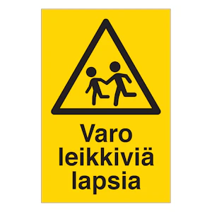 turvakauppa Merkintäkilpi leikkiviä lapsia 200x300 mu