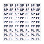 MERKINTÄTARRA-ARKKI/ 63 TARRAA SP PP PL ONNINEN