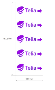 exxi Labeling sticker telia cabel label 60x163,51