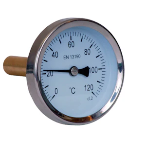 remart Termometrs bimetāla ar atsperi 1/2" 0-120c l=63mm