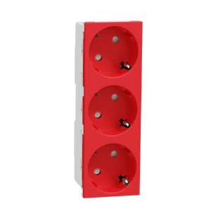 schneider electric Kanaluttag unica system+ 3xschuko duct uttag alu