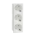 schneider electric Kanaluttag unica system+ 3xschuko duct uttag vit