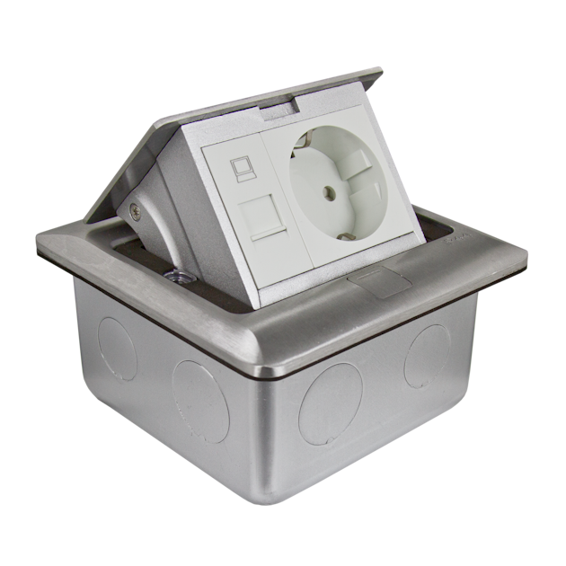 SCHNEIDER ELECTRIC FLOOR BOX UNICA SYSTEM+ SCHUKO+RJ45 | Cable Ducts ...