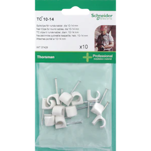 schneider electric Nail clips tc 10-14 white 10pcs