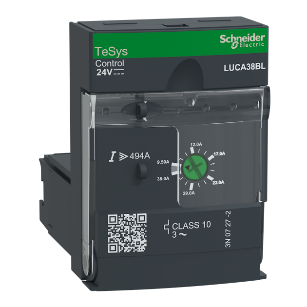 MOTOR PROTECTION RELAY TESYS CONTROL UNIT 9,5-38A 24VDC STD | Tilbehør ...