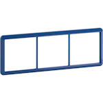 COVER PLATE ARTIC 3-FRAME 85X227 MM BLUE
