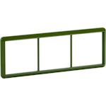 COVER PLATE ARTIC 3-FRAME 85X227 MM GREEN
