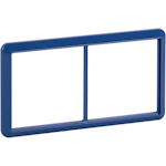 COVER PLATE ARTIC 2-FRAME 85X156 MM BLUE