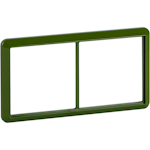 COVER PLATE ARTIC 2-FRAME 85X156 MM GREEN