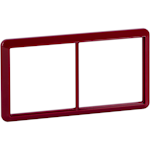 COVER PLATE ARTIC 2-FRAME 85X156 MM RED