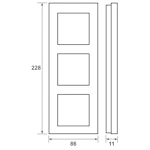 COVER PLATE ELKO PLUS COVER PLATE 3S GLASS FROST OPT