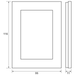 COVER PLATE ELKO PLUS PLUS OPTION FROSTED WHITE 1,5H