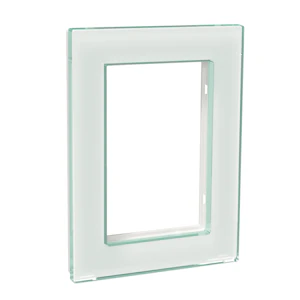 schneider electric Exxact ram ram 2-v uttag solid glas vit