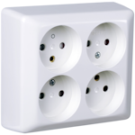 SOCKET OUTLET ELKO RS NORDIC SO 4-WAY  SURFACE