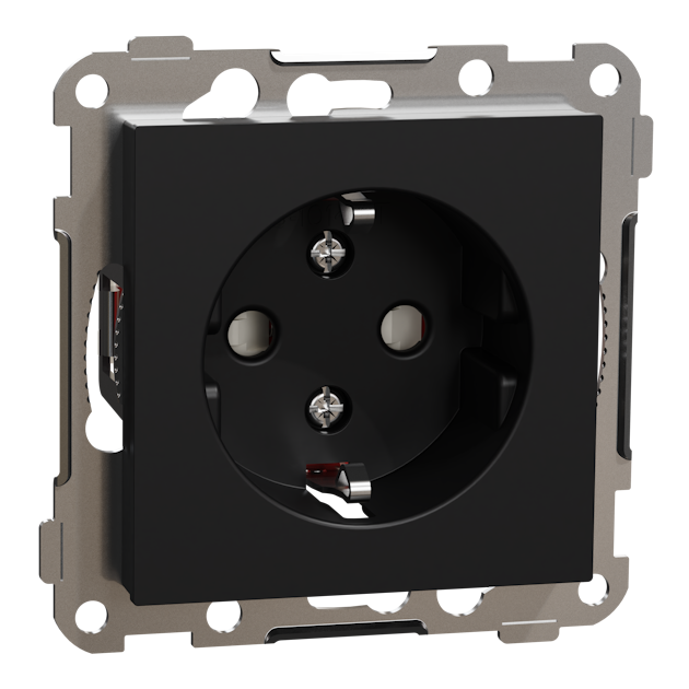 ELKO SOCKET-OUTLET ELKO RS16 RS SSO SCHUKO C-PLAT SCR BLACK | 25 Socket ...