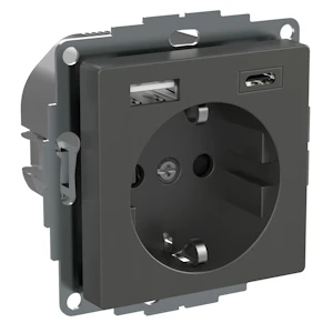 schneider electric Pistorasia exxact 1-pr + 2xusb lat. a+c 3a ant