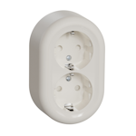DOUBLE SO EARTHED SCREW 2S/16A/IP21 PPR white