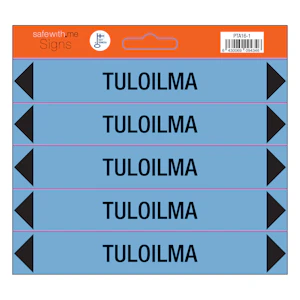 turvakauppa Pipe marking tuloilma sheet with 5 stickers