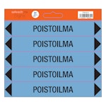 PIPE MARKING POISTOILMA SHEET WITH 5 STICKERS