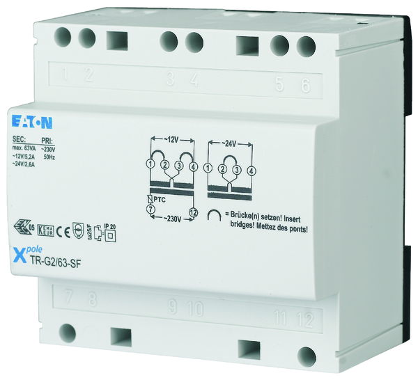 RINGETRAFO MOD 230/12-24V50Hz TR-G2/63-SF