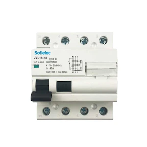 sofielec Sofilec jordfelsbrytare jvl 16-63 typ b 63a 300ma 3p