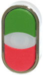 DOUBLE PUSH BUTTON GREEN/RED WHITE SL.