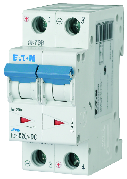 JOHDONSUOJAKATKAISIJA EATON PLS6-C20/2-DC 6kA DC 2-NAP C 2
