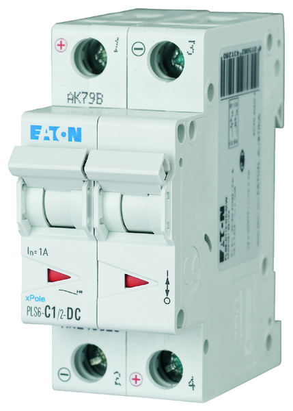JOHDONSUOJAKATKAISIJA EATON PLS6-C1/2-DC 6kA DC 2-NAP C 1A
