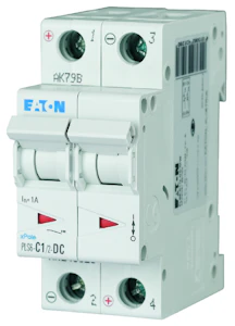 eaton Johdonsuojakatkaisija eaton pls6-c1/2-dc 6ka dc 2-nap c 1a