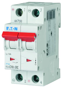 eaton Johdonsuojakatkaisija eaton pls6-c10/2-dc 6ka dc 2-nap c 1
