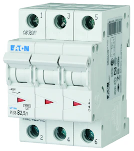 eaton Johdonsuojakatkaisija eaton pls6-b2,5/3 6ka 3-nap b 2,5a