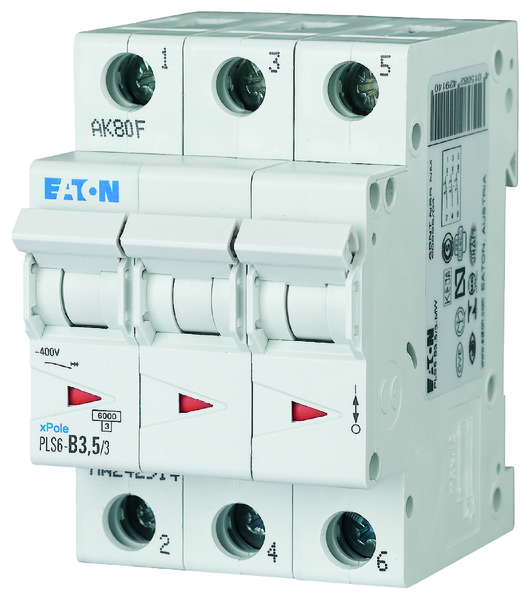 eaton Johdonsuojakatkaisija eaton pls6-d3,5/3 6ka 3-nap d 3,5a