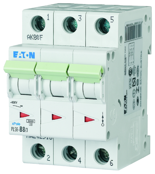 eaton Johdonsuojakatkaisija eaton pls6-c8/3 6ka 3-nap c 8a
