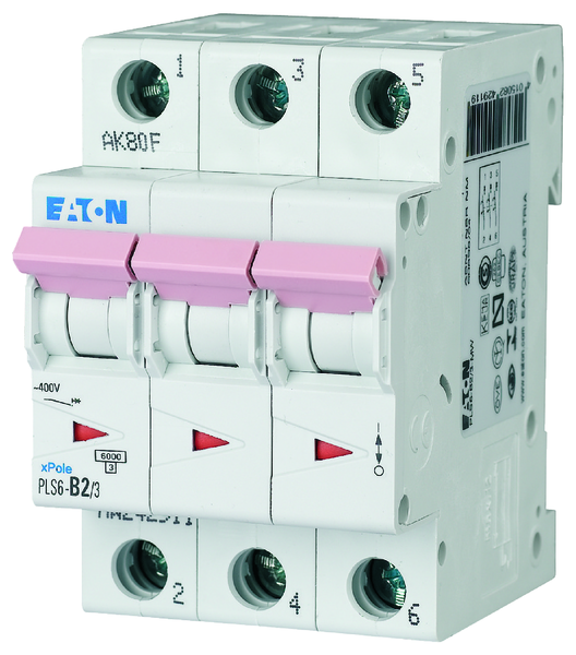eaton Johdonsuojakatkaisija eaton pls6-c2/3 6ka 3-nap c 2a