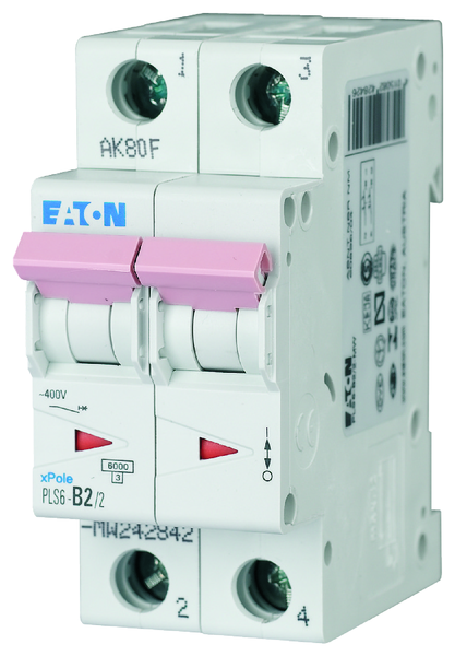 eaton Johdonsuojakatkaisija eaton pls6-b2/2 6ka 2-nap b 2a