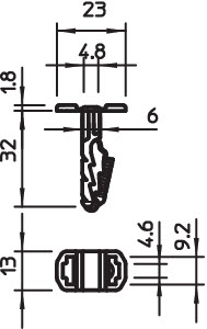 obo bettermann Insticksplugg för straps 6x30m