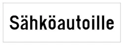 LABEL SÄHKÖAUTOILLE (VALKOINEN)
