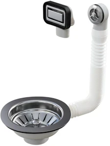 prevex Basket waste valve prevex 1 1/2 with overflow gun metal